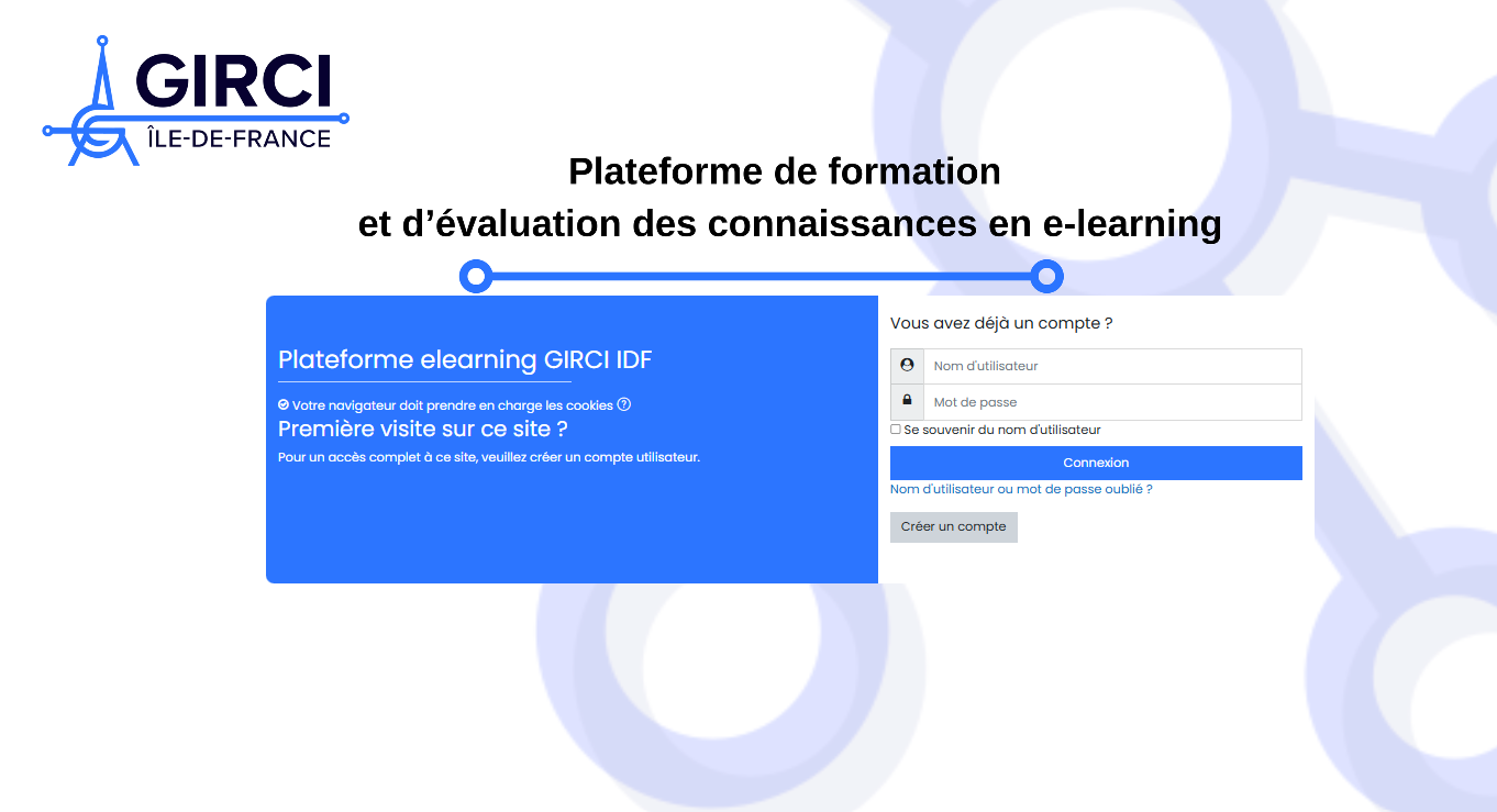 Page d'accueuil elearning GIRCI IDF Page d'accueuil elearning GIRCI IDF